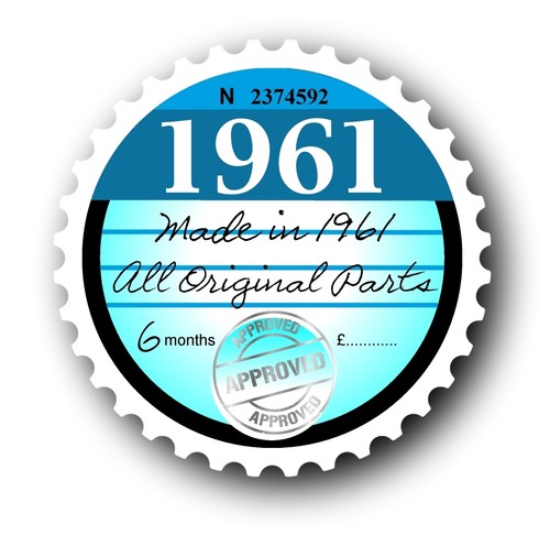 Retro 1961 tax disc - retro,