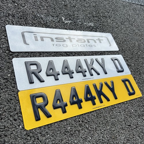 Gel number plates - 3d,