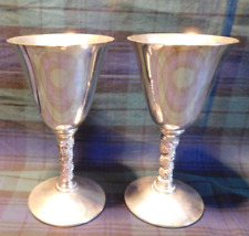 Pair of beautiful silver plate Valero for Falstaff goblets/chalices