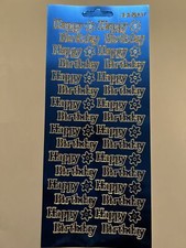 Blue Foil Happy Birthday