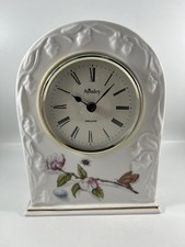 Aynsley Natures Delights Bone China Quartz Mantle Clock 
