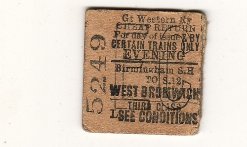 Railway ticket gwr - railway, west