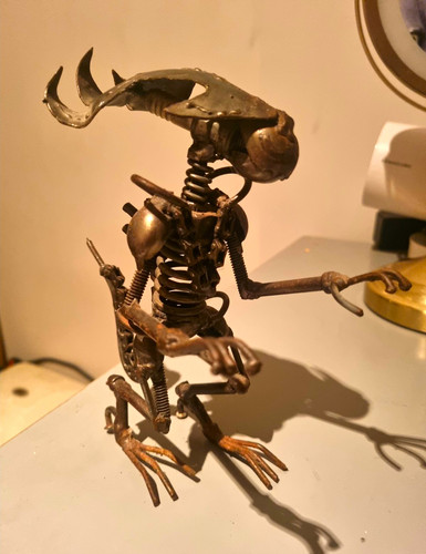 Handmade scrap metal alien - handmade,