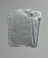 Filofax Pocket Sized - Set of 2 - Clear Plastic Pockets / Wallets - Free UK P&P