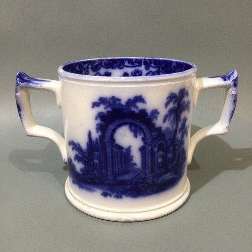 Antique flow blue large - flow,