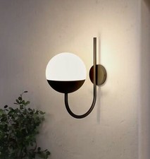 GoodHome Jarrow Black Bubble Outdoor Hardwired Modern Wall Porch Light IP44