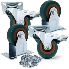 4 Rubber Caster Wheels Heavy