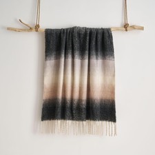 Ombre Design Faux Mohair Throw