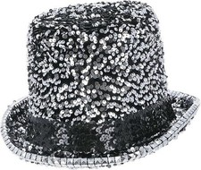 Adult Deluxe Felt And Sequin Top Hat