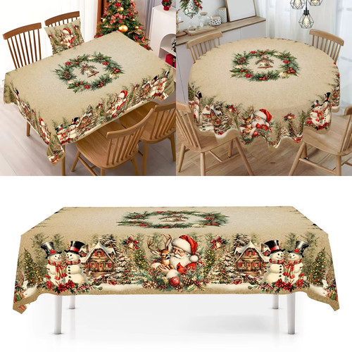 Vintage christmas tablecloth - vintage,