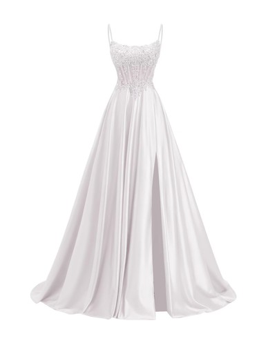 Beaded satin prom dresses - prom,