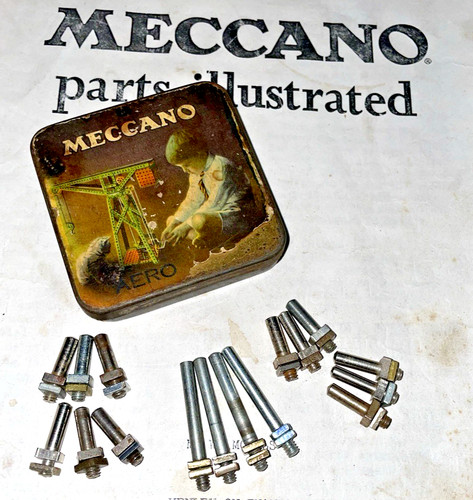 Meccano small parts threaded - meccano,