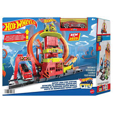 Hot Wheels City Super Loop Fire Station Playset Kids Children Toy Car Game New
