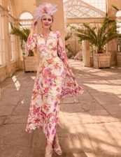 Invitations by Veni Infantino 29662 Fuxia Lemon Print Dress UK12