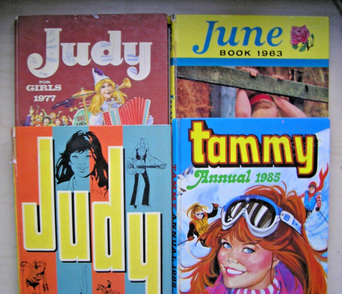 Lot girls annuals - x4, june