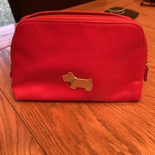 Radley red Leather Make Up Bag