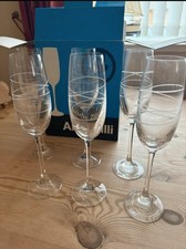 6x Aldo Zilli Champagne Flutes