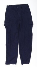 Zara Men's Blue Cargo Trousers