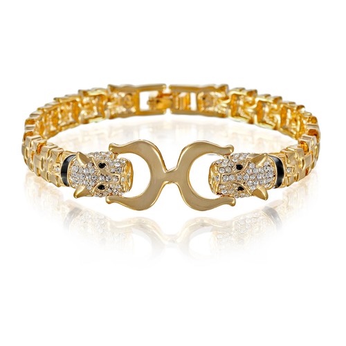 Mens crystal bracelet panther - mens,