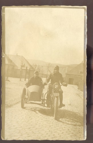 Rppc vintage motorcycle with - rppc,