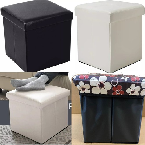Folding storage ottoman - storage,