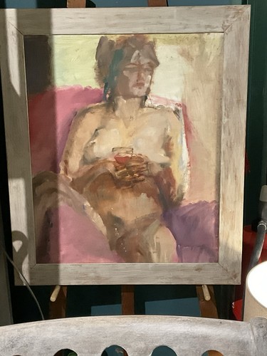 Vintage nude portrait lady - lady, &
