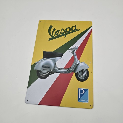 Vespa logo tin sign - logo, metal