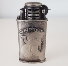 Old Camel Lighter Oval Metal - Flip Top Trench Style