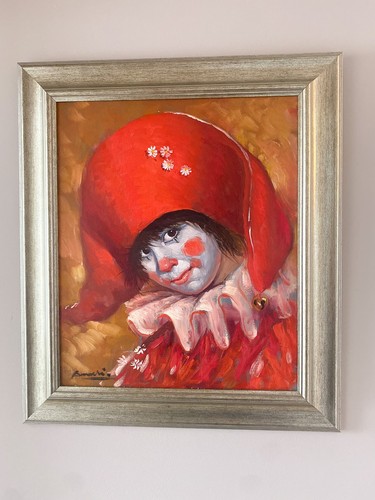 Vintage framed oil painting - vintage,
