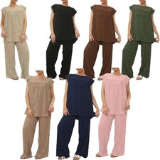 Ladies Fish Scoop Neck Loungewear Set Co Ord Lounge Wear Suit