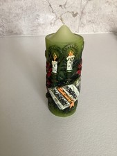 Vintage Green Christmas Pillar