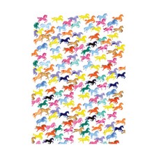 Deckled Edge Gift Wrap Wrapping Paper -  Rainbow Ponies