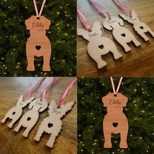 English Mastiff Dog Bauble Ornament Personalised Chrsitmas Tree Decoration
