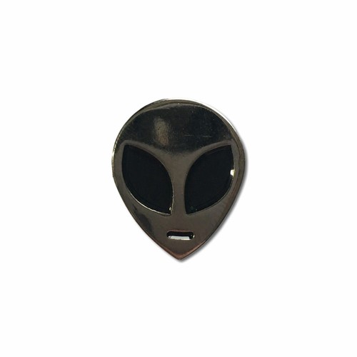 Chrome alien head pin - chrome,