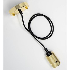 Vintage Industrial Textured Gold/Copper Pendant Ceiling Light Fitting E28