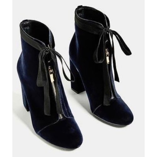Zara velvet ankle boots women - velvet,