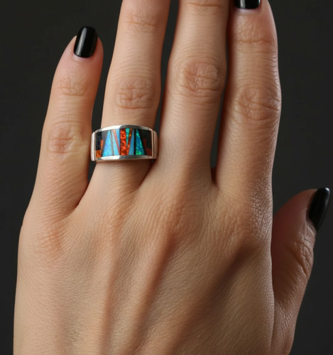 Navajo silver fire - navajo, opal