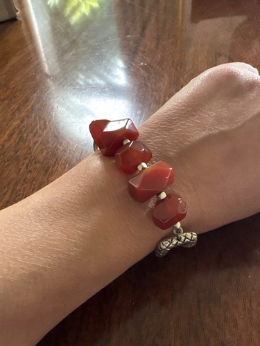 Monet red faceted bead - monet,