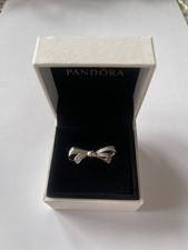 Pandora bow ring, geninue, sterling silver, size 50, vgc retired 