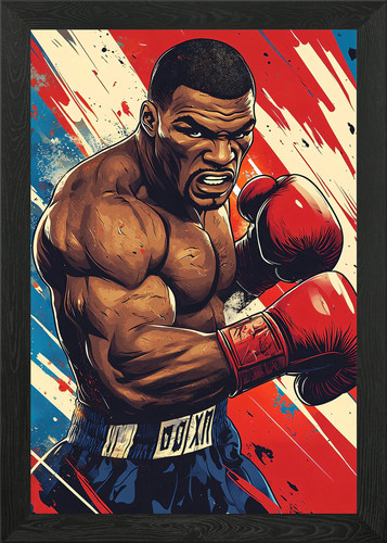 Mike tyson boxing art framed - mike,