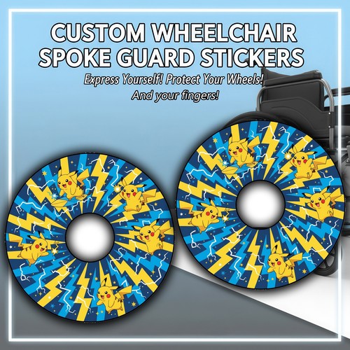Wheelchair spoke guard - wheelchair, sticker