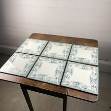 Set of 6 Victorian 12 Inch Tiles made by R. Davies & Son