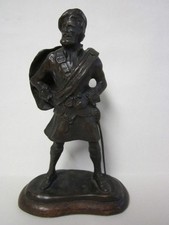 ANTIQUE SCOTTISH? SOLID BRONZE FIGURE ROB ROY ROBERT THE BRUCE