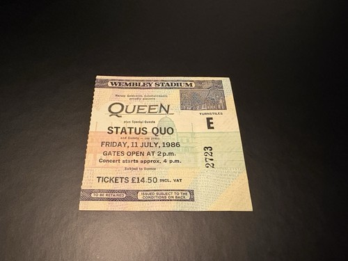 Queen ticket stub wembley - ticket,