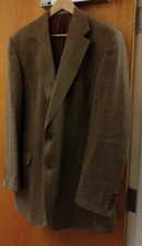 Magee Men’s Brown Tweed Blazer Jacket  100% Pure New Wool  Size 44"L