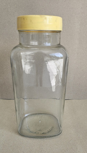 Vintage sweet jar with yellow - jar,