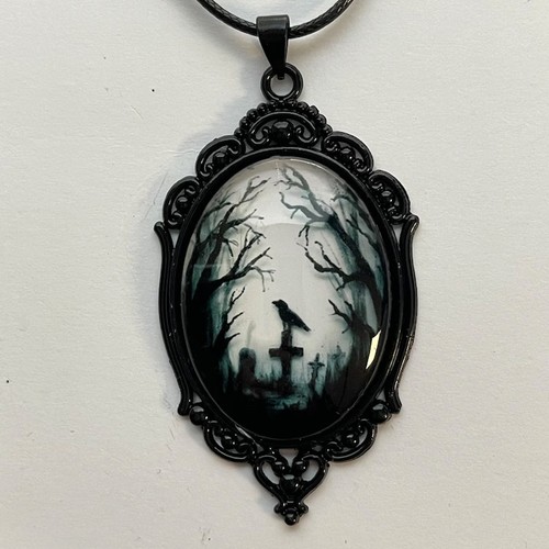 Gothic crow forest charm - gothic,