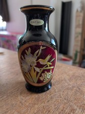 Chokin art 22kt gold vase Made In Japan