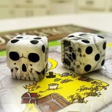 x2 Skull Dice 6 Sided Dices