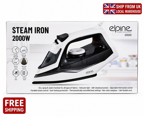 Alpine 2000w steam iron - steam,
